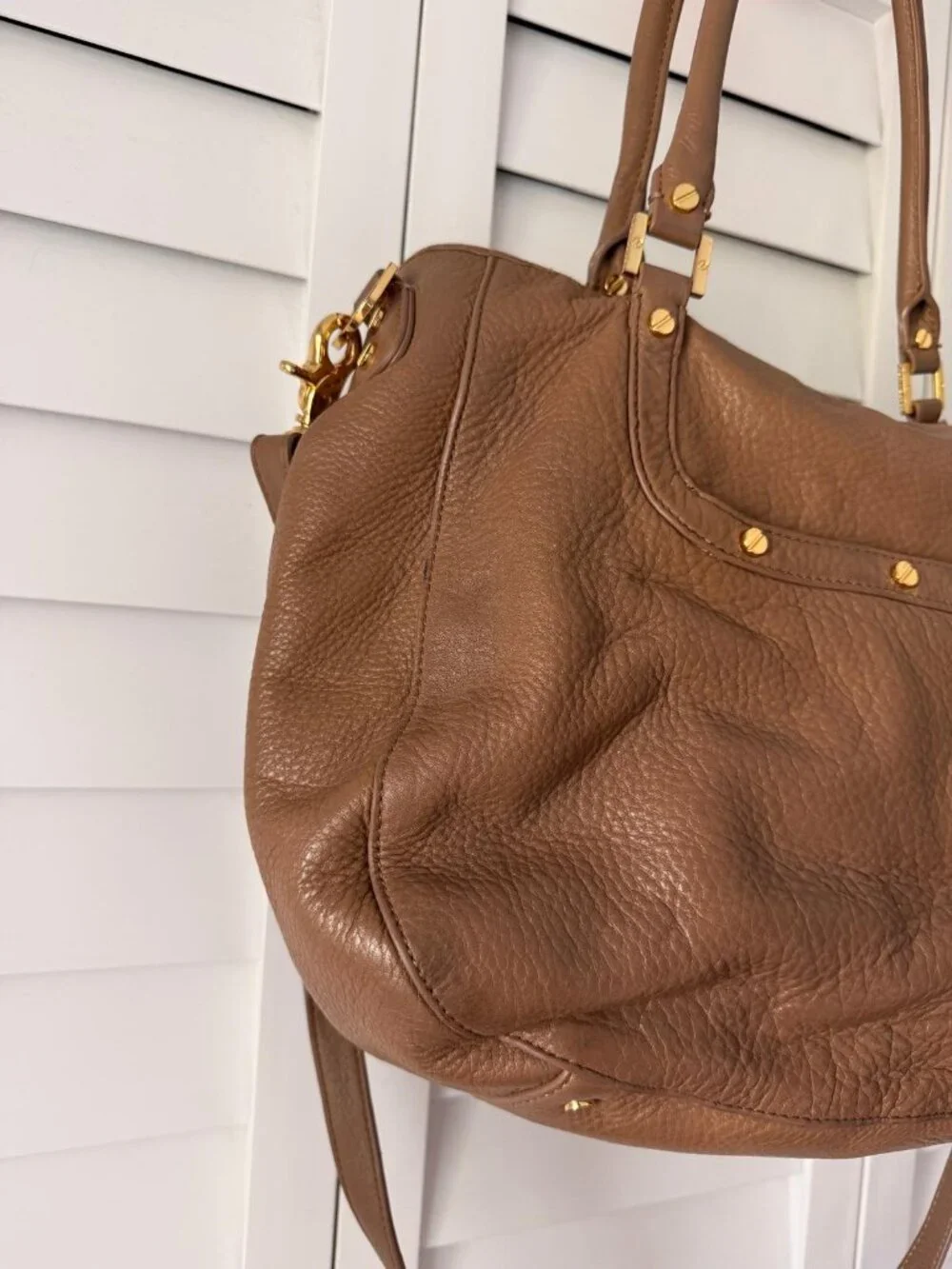 Tory Burch • Amanda Classic Dark Camel Hobo Bag • Purse • Retail $598